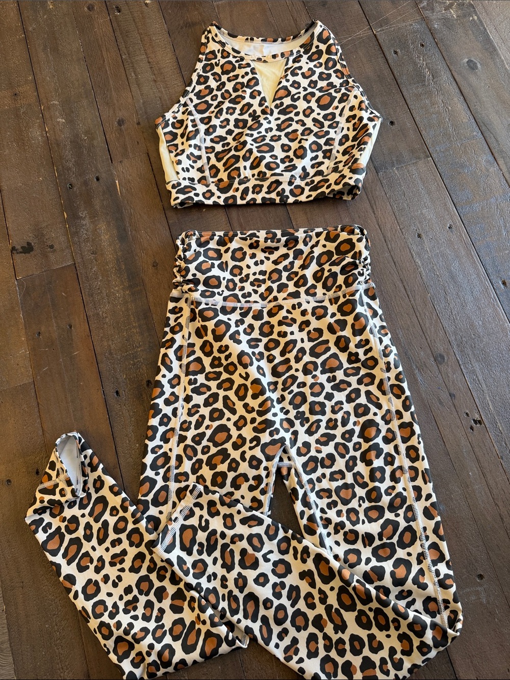 XS Leopard Print Workout Set